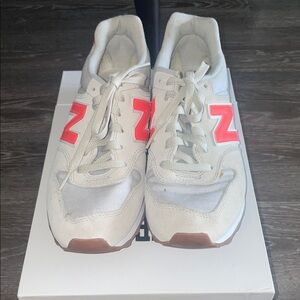 New Balance Athletic Shoes - White and Red